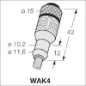  ESCHA AANSL KABEL M12 4P RECHT 2MTR