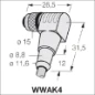  ESCHA AANSL KABEL M12 4P HAAKS 2MTR