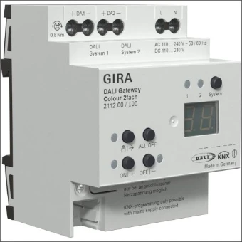 211200 GIRA DALI GATEWAY COLOUR 2-V DIN-RA