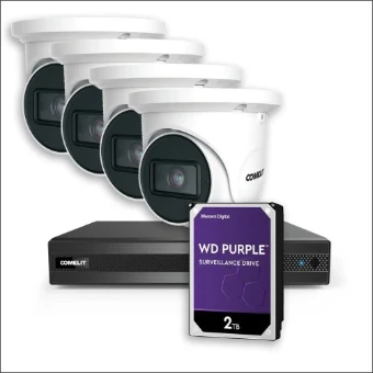KCCTV4N4-2 COMELIT CCTV KIT 2TB HDD 4XTURRET