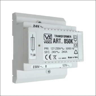 850K VIDEX TRAFO 24 VAC IN 5 MOD DIN ABOX