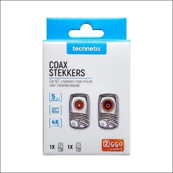 IECMF-A+S TECHNETIX SET IEC COAX STEK MALE FEM