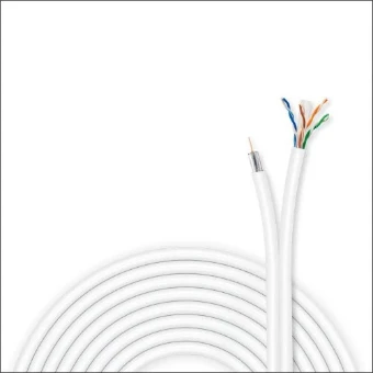 CAT6/C18-100M TECHNETIX KAB C6 UTP/COAX-18 WT ECA 100M