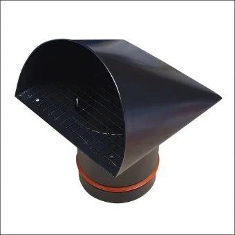 BMRS125ZW R-VENT BUITENMUURROOSTER 125 ZWART