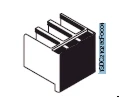 TERM. COVERS T5  FIXED PART 4P 2PCS - 1SDA054861R1