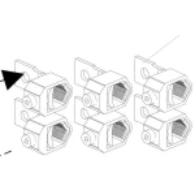 XR- 2/3 CABLE CLAMP DOUBLE FOR 4 POLE - 1SEP408503R0001