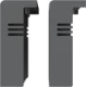 LTC XT5 4p TERMINAL COVERS LOW 2pcs - 1SDA105019R1
