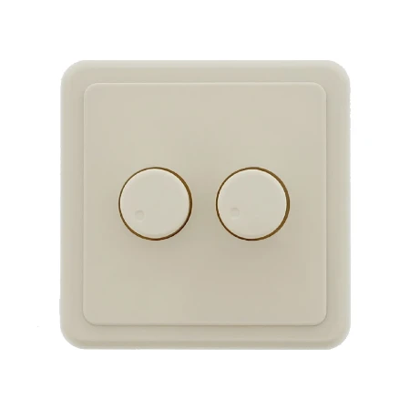 Kunststof afdekking voor Duo dimmer, voor PEHA, RAL1013 crème