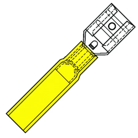 Waterdichte föhnvlakstekerhuls 6,3x0,8, 4,0-6,0 mm2