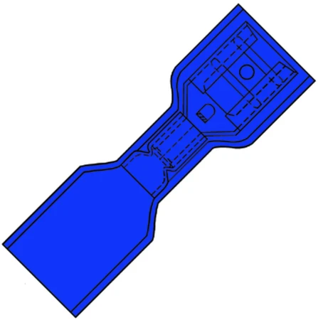 Waterdichte föhnvlakstekerhuls 6,3x0,8, 1,5-2,5 mm2