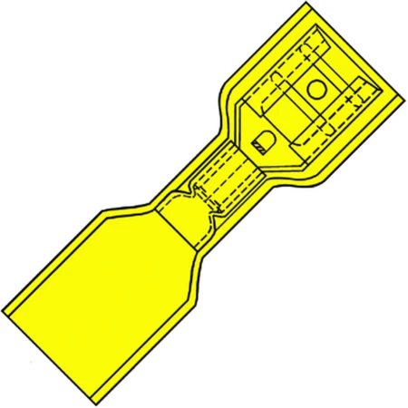 Vol. Geïsol. waterdichte föhnvlakstekerhuls 6,3x0,8, 4,0-6,0 mm2