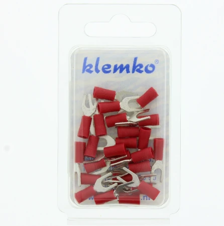 Geïsol. vorkkabelschoen M4, 0,5-1,5mm2, Blister, PVC