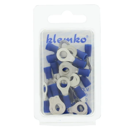 Geïsol. ringkabelschoen M6, 1,5-2,5mm2, Blister, PVC