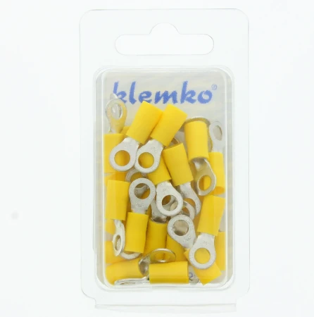 Geïsol. ringkabelschoen M5, 4,0-6,0mm2, Blister, PVC