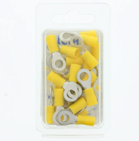 Geïsol. ringkabelschoen M6, 4,0-6,0mm2, Blister, PVC
