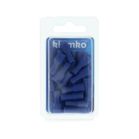 Vol. Geïsol. vlakstekerhuls 6,3x0,8mm, Blister, PVC