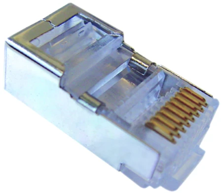 RJ45 Connector 8 polig 8 contacten, rond afgeschermde kabel