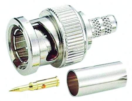 BNC 75 ohm Kabeldeel Male Recht krimp kabel 6 mm - 10 stuks
