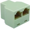 Modulair T stuk 3x Female RJ45 kruis