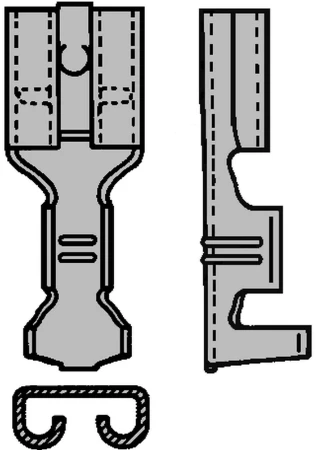 F-Krimp Ongeïsol. vlakstekerhuls 2,8x0,8mm, 0,5-1,0 mm2