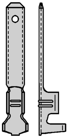 F-Krimp Ongeïsol. vlaksteker 2,8x0,8mm, 0,5-1,0 mm2