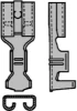 F-krimp Ongeïsol. vlakstekerhuls 4,8x0,8mm, 0,5-1,5mm2