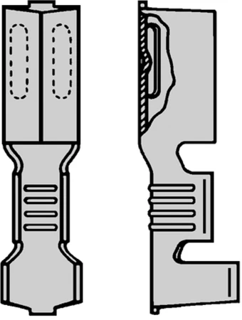 F-krimp Ongeïsol. rondstekerhuls 4mm, 0,5-1,5mm2