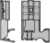 F-krimp Ongeïsol. haaks vlakstekerhuls 6,3x0,8mm, 1,0-2,5 mm2, L=13,85mm