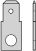 Tab voor vlakstekerhuls 6,3x0,8 boutgat M4 H=180°