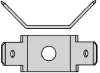 Tab voor vlakstekerhuls 6,3x0,8 boutgat M4 H=45°, dubbele tab