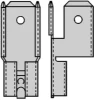 Tab voor vlakstekerhuls 6,3x0,8 4Polig H=90°