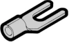 Ongeïsol. vorkkabelschoen 2,5 mm2, boutgat M4