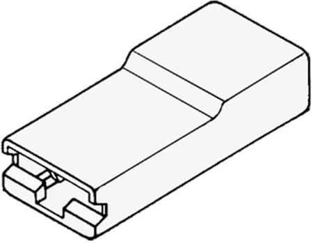 Isolatie Kapje met lock, Vlakstekerhuls 6.3mm, nat, Nylon