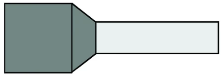 Geïsol. adereindhuls 2,5mm2, Grijs, 8mm, standaard