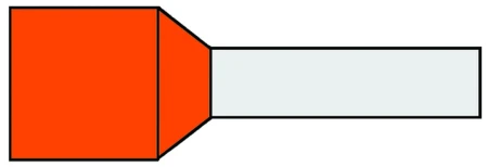 Geïsol. adereindhuls 4 mm2, Oranje, 10mm, standaard