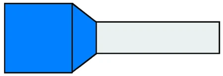 Geïsol. adereindhuls 0,25 mm2, Blauw, 6mm, afwijkend