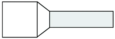 Geïsol. adereindhuls 0,50 mm2, Wit, penlengte = 10mm, DIN