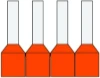 Geïsol. adereindhuls 0,50 mm2, Band, Oranje, penlengte = 8mm