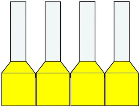 Geïsol. adereindhulzen 0,25 mm2, Haspel, Geel, 8mm, stand