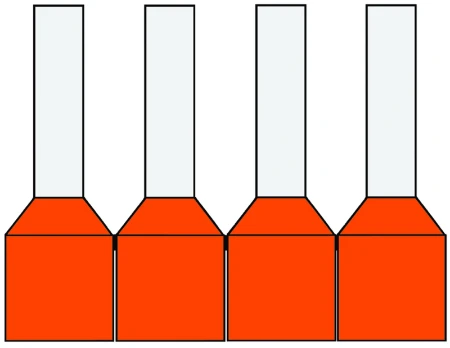 Geïsol. adereindhulzen 0,50 mm2, Haspel, Oranje, 8mm