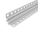 Profiel tegel 90 graden 2 meter Grijs, maximaal 12mm brede ledstrip