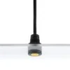 Zwarte mini LED IP67, 11mm, 0,5W, 3000K, zonder lens