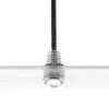 Zilveren mini LED IP67, 11mm, 1W, 3000K, met lens