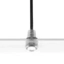 Zilveren mini LED IP67, 11mm, 1W, 3000K, met lens