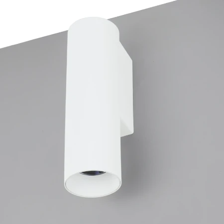 Cilindervormig enkelvoudig wand armatuur, voor Lumiko LED modules, wit