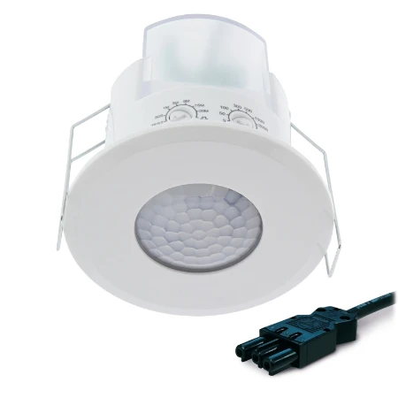 Aanwezigheiddetector plafond PIR, 2000W, 7M, 40m2, Wit, Wieland