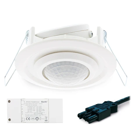 Aanwezigheiddetector Plafond PIR, 230V, 2000W, 6M, 40mm2, Wieland