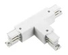 3 fase rails - T connector rechts (65x95 mm) wit (RAL9010)