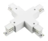 3 fase rails - X connector (95x95 mm) wit (RAL9010)