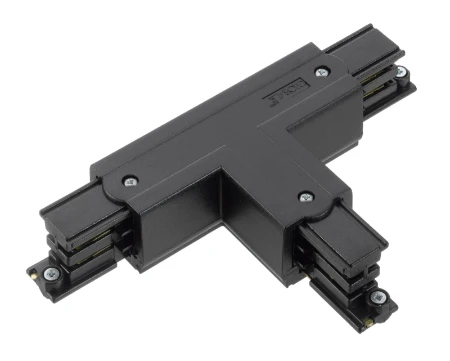 3 fase rails - T - connector, zwart (RAL9005), Rechts